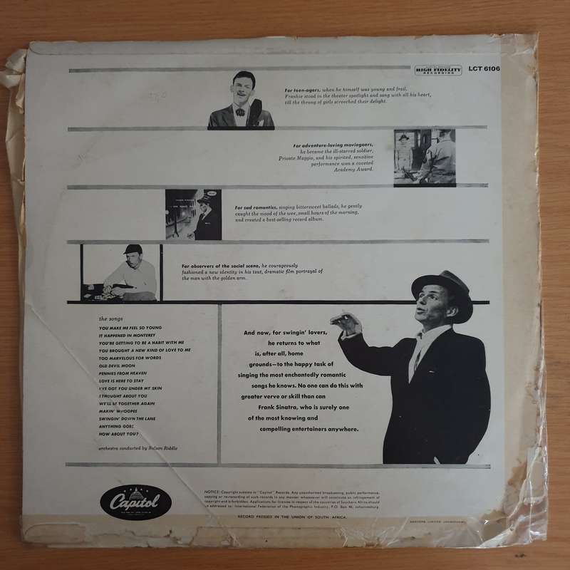 Frank Sinatra  Songs For Swingin' Lovers - Vinyl LP Record - Opened  - Very-Good+ Quality (...