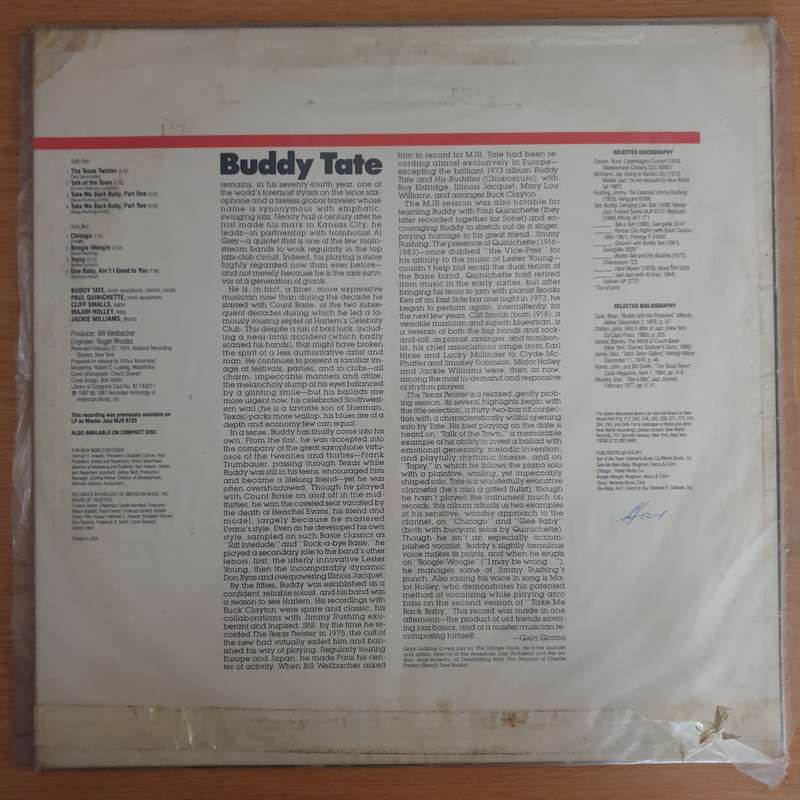 Buddy Tate  The Texas Twister - Vinyl LP Record (VG)