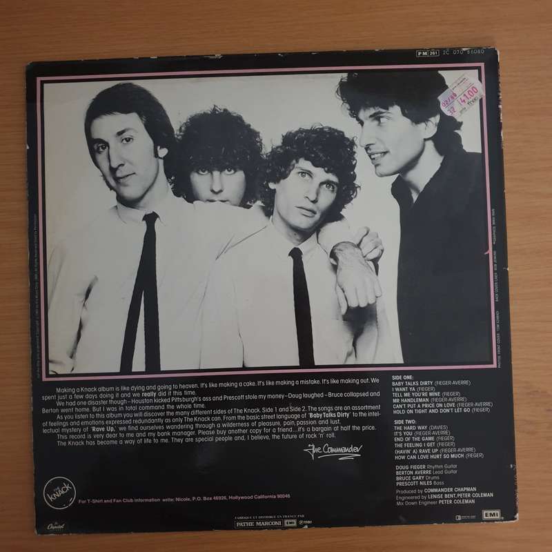 The Knack  ...But The Little Girls Understand  (with original inner) - Vinyl LP Record (VG)