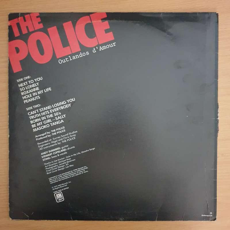 The Police  Outlandos D'Amour - Vinyl LP Record (VG)