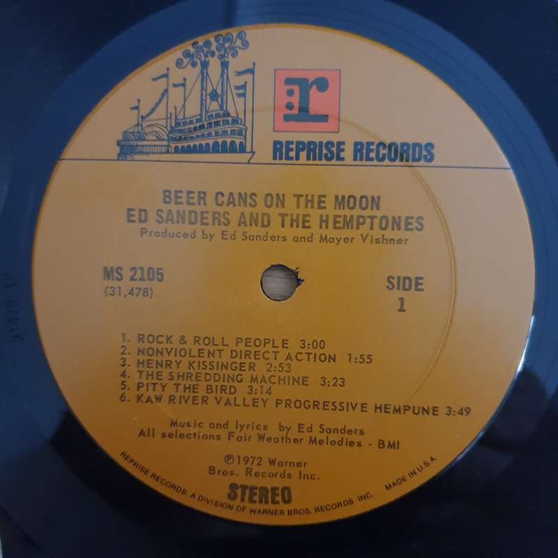 Ed Sanders  Beer Cans On The Moon - Vinyl LP Record (VG+)