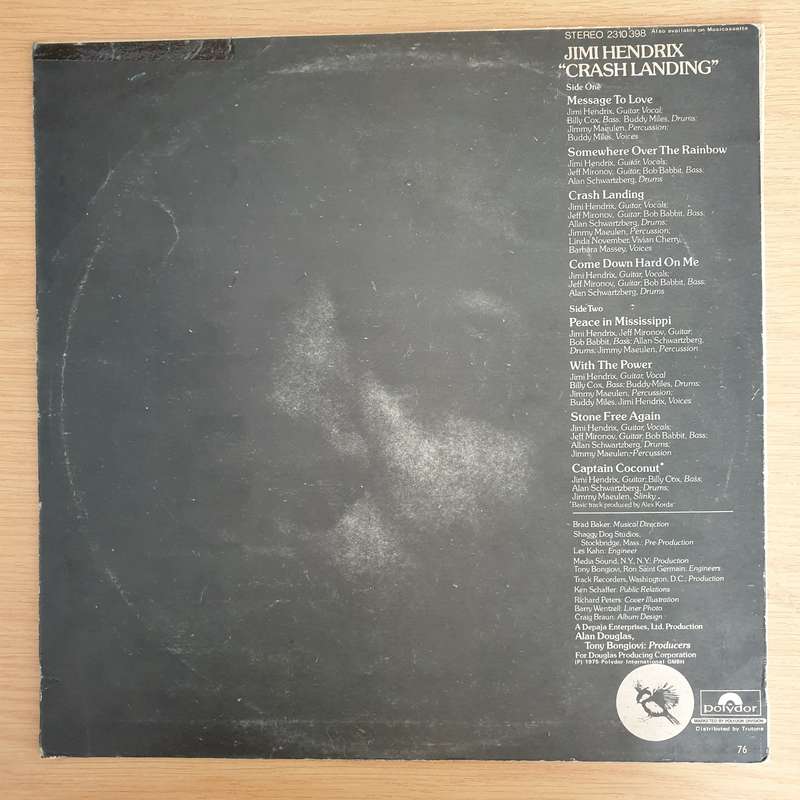 Jimi Hendrix  Crash Landing - Vinyl LP Record (VG+)