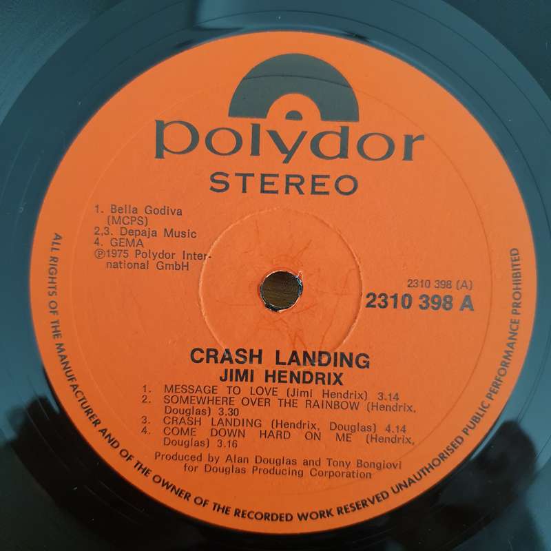 Jimi Hendrix  Crash Landing - Vinyl LP Record (VG+)