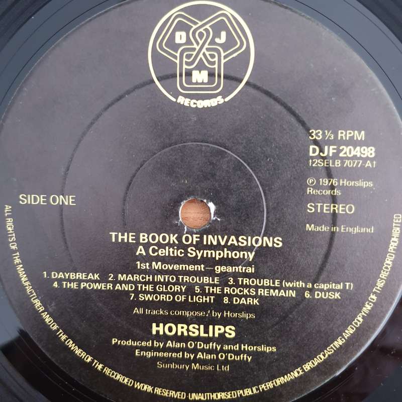 Horslips  The Book Of Invasions (A Celtic Symphony) (UK) - Vinyl LP Record (VG+)