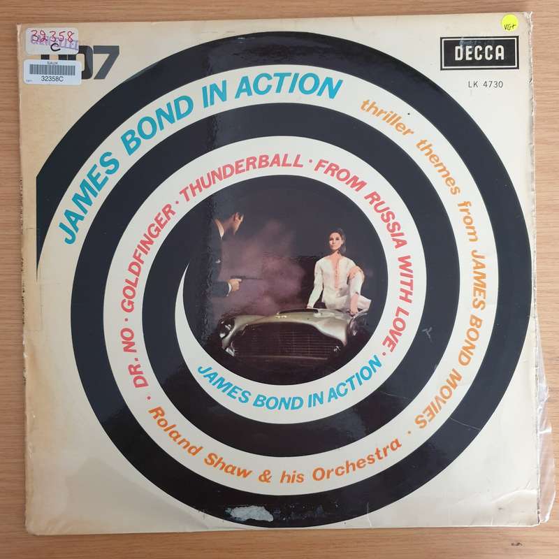 Roland Shaw & His Orchestra  James Bond In Action  - Vinyl LP Record (VG+)