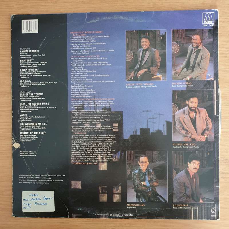 Commodores  Nightshift - Vinyl LP Record (VG)