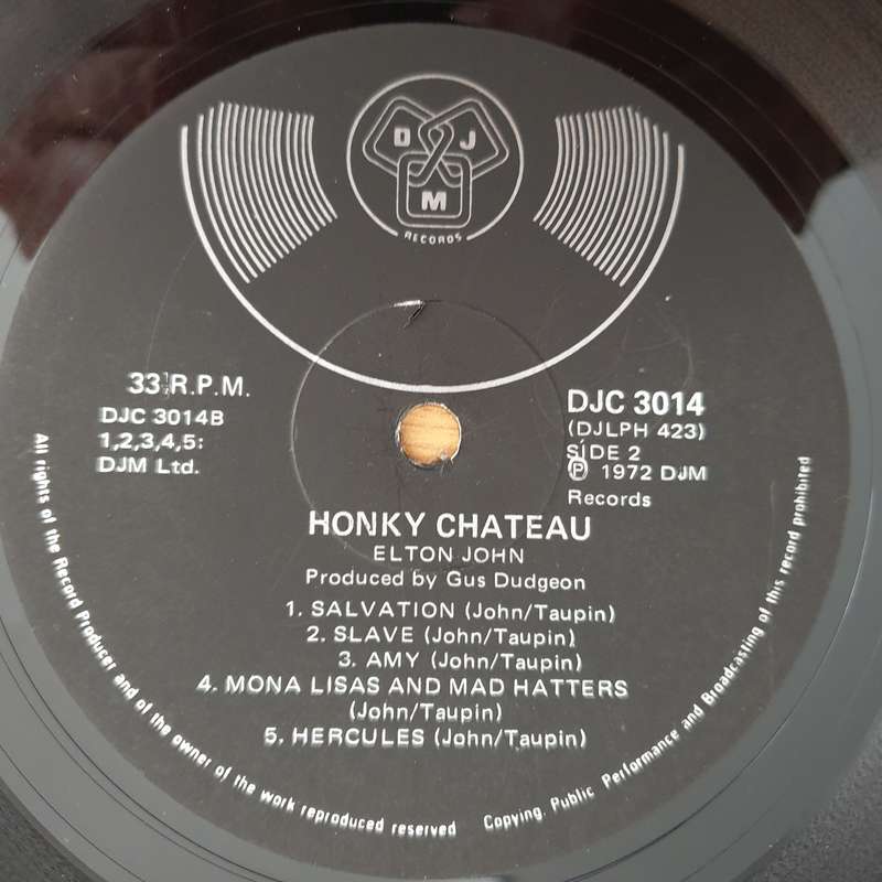 Elton John  Honky Château  - Vinyl LP Record (VG+)