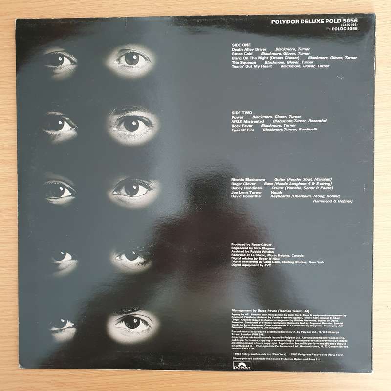 Rainbow  Straight Between The Eyes - Vinyl LP Record - Very-Good+ Quality (VG+)