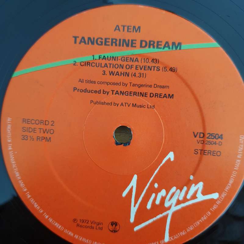 Tangerine Dream  Alpha Centauri / Atem (UK) - Double Vinyl LP Record (VG+)