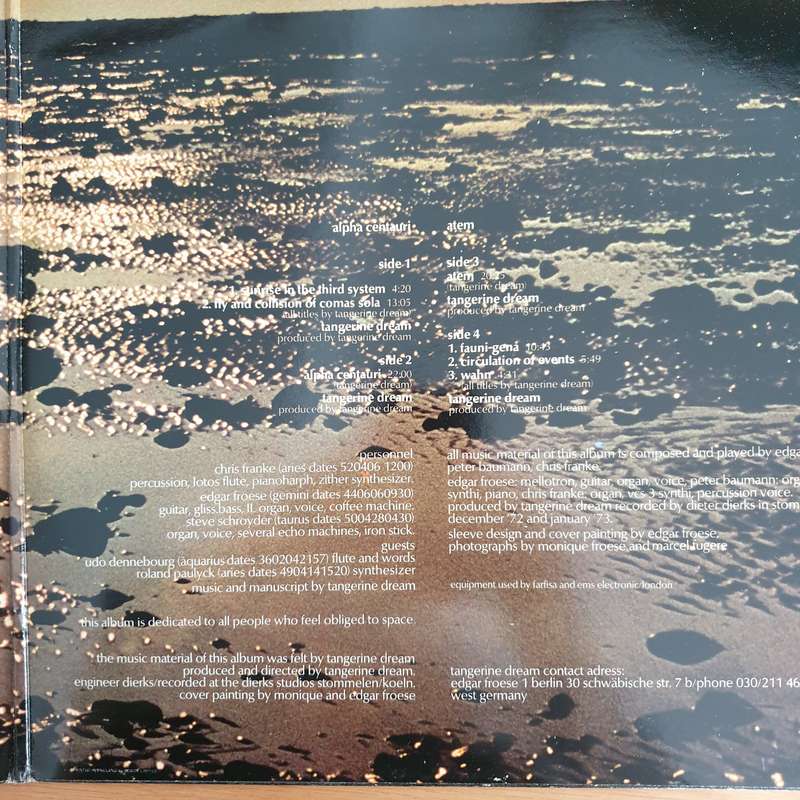 Tangerine Dream  Alpha Centauri / Atem (UK) - Double Vinyl LP Record (VG+)