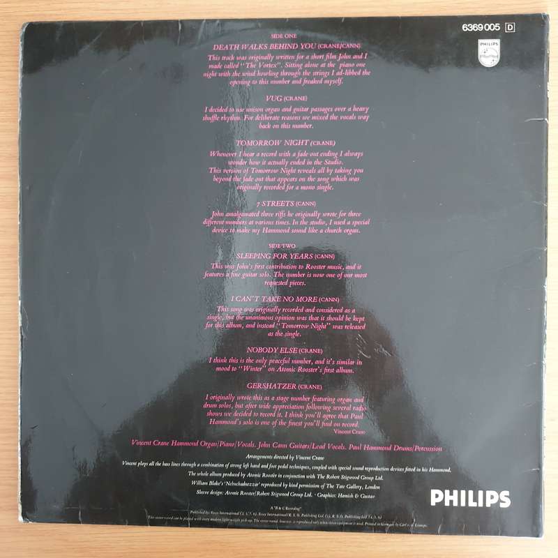 Atomic Rooster  Death Walks Behind You (Germany) - Vinyl LP Record (VG+)