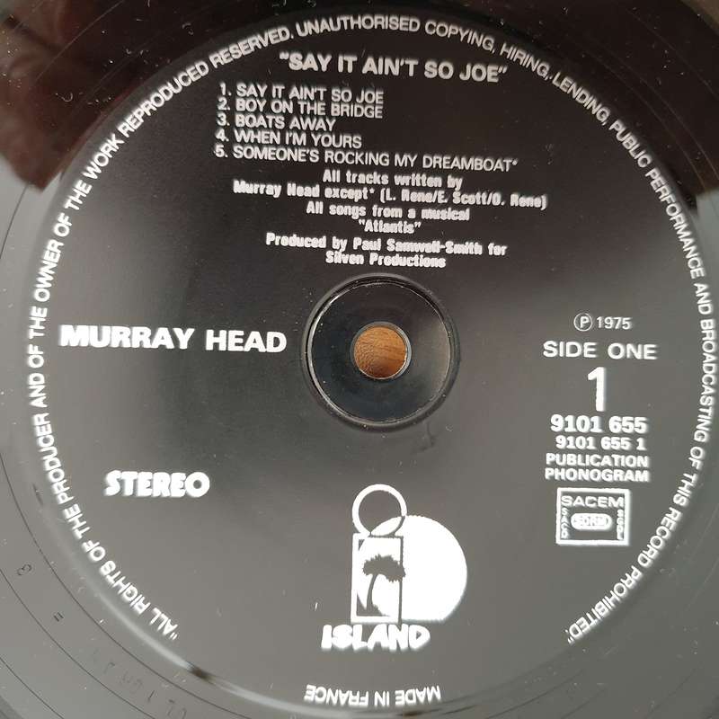 Murray Head  Say It Ain't So (France) - Vinyl LP Record (VG+)