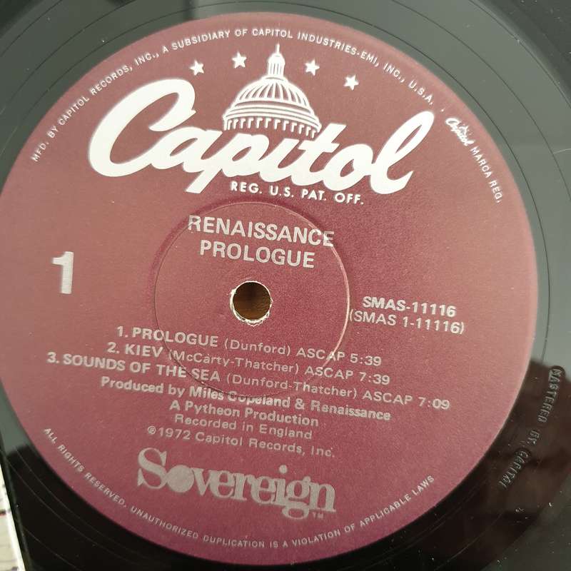 Renaissance  Prologue (USA) - Vinyl LP Record  (VG+)