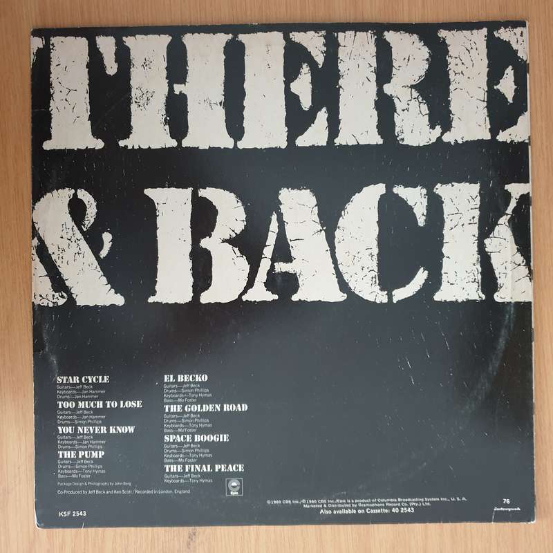Jeff Beck  There & Back  Vinyl LP Record (VG+)