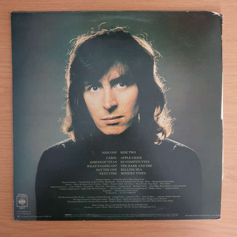 Al Stewart  Modern Times (UK) -  Vinyl LP Record - Very-Good+ Quality (VG+)