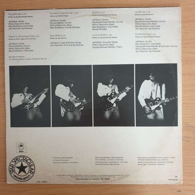 Jeff Beck  Wired (Star) -  Vinyl LP Record - Very-Good+ Quality (VG+)