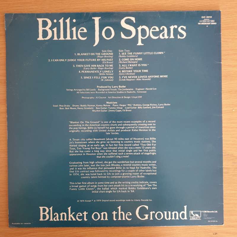 Billie Jo Spears  Blanket On The Ground - Vinyl LP Record (VG+)