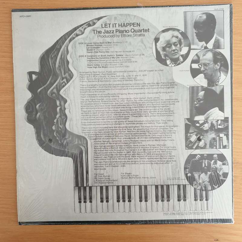 The Jazz Piano Quartet - Let it Happen - Quadraphonic (USA)  - Vinyl LP Record (VG+)