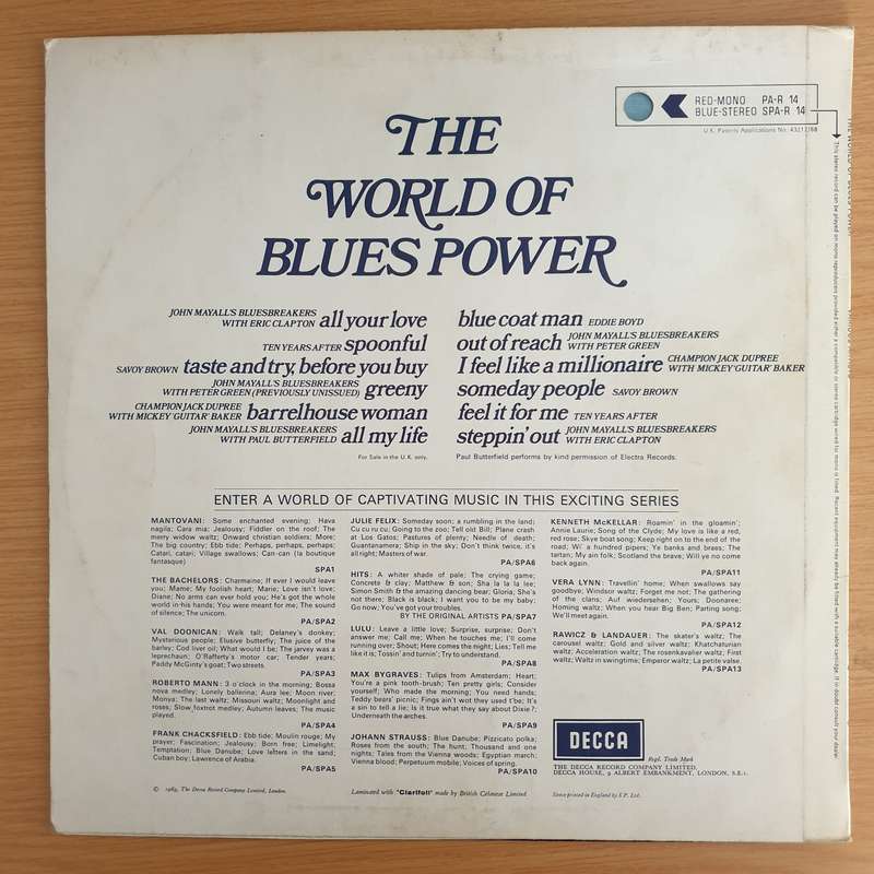 The World Of Blues Power - Vinyl LP Record (VG+)