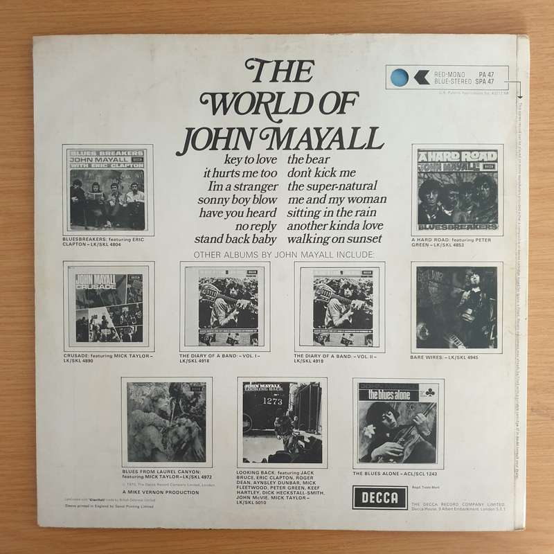 John Mayall  The World Of John Mayall - Vinyl LP Record (VG+)