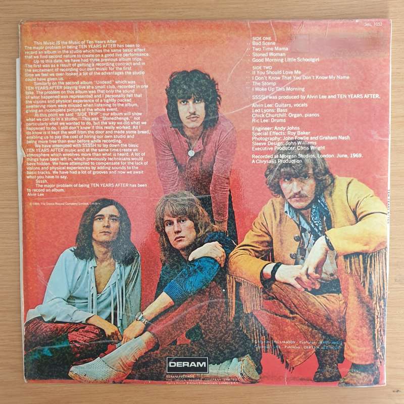 Ten Years After  Ssssh. - Vinyl LP Record (VG)