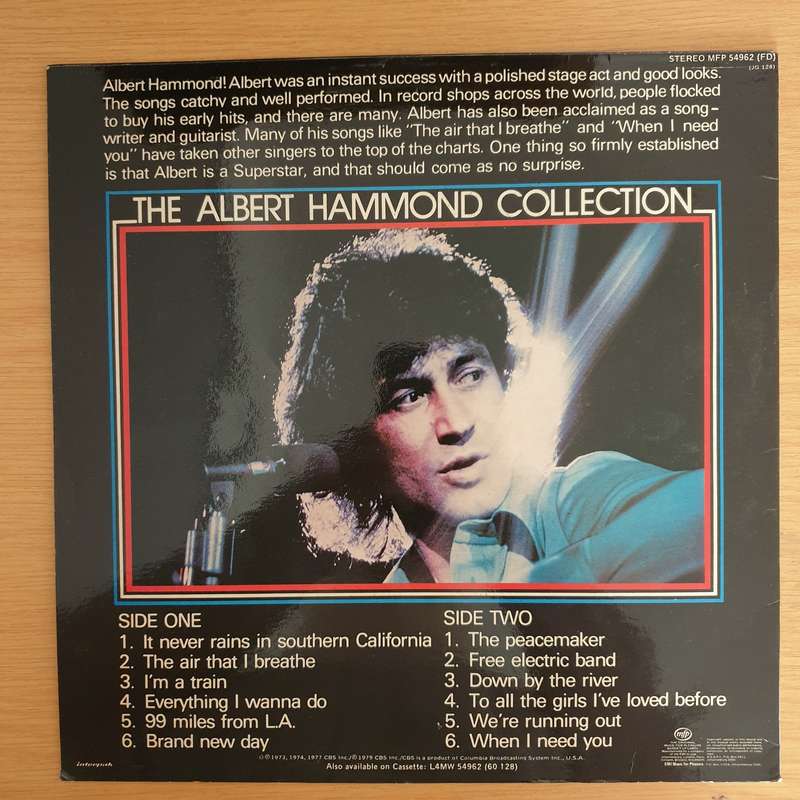 Albert Hammond  The Albert Hammond Collection - Vinyl LP Record (VG)