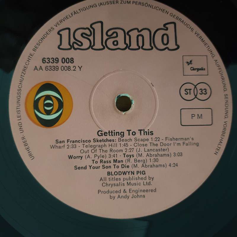 Blodwyn Pig  Getting To This (Germany)  Vinyl LP Record  (G+)