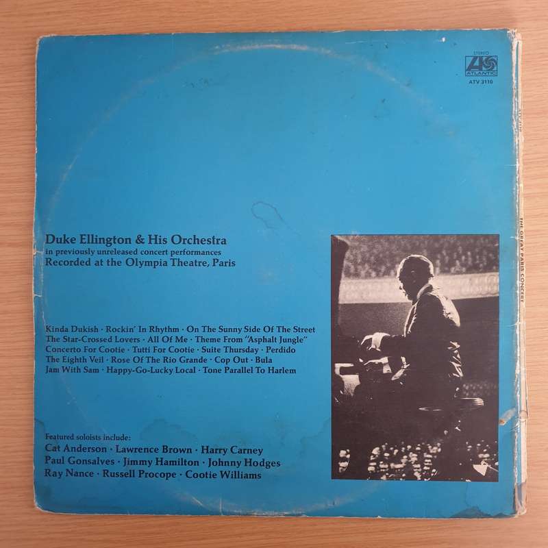 Duke Ellington And His Orchestra  The Great Paris Concert - Double Vinyl LP Record  (VG+)