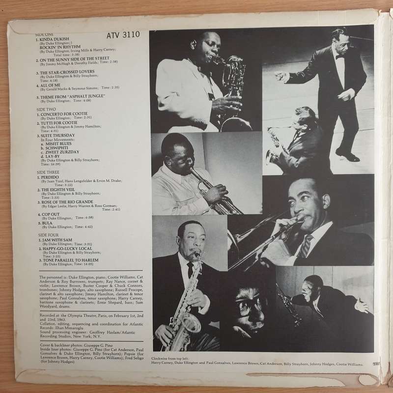 Duke Ellington And His Orchestra  The Great Paris Concert - Double Vinyl LP Record  (VG+)