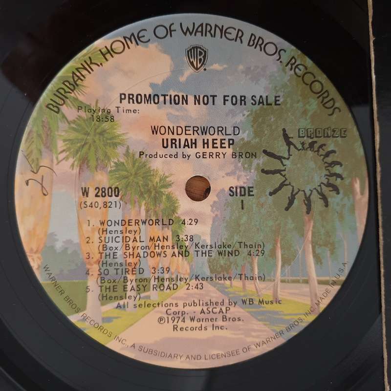 Uriah Heep  Wonderworld (USA-Promo) - Vinyl LP Record - Very-Good+ Quality (VG+)