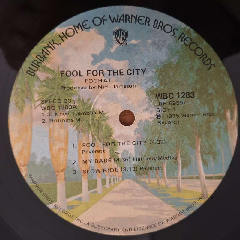 Foghat  Fool For The City - Vinyl LP Record (VG+)