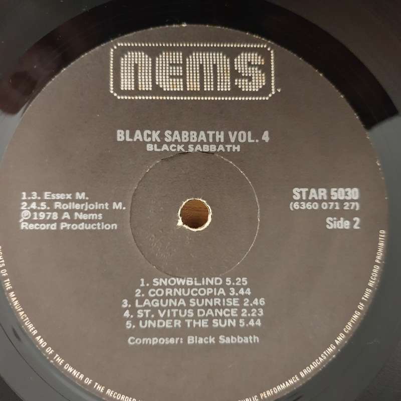 Black Sabbath  Black Sabbath Vol 4 (NEMS) - Vinyl LP Record (VG+)