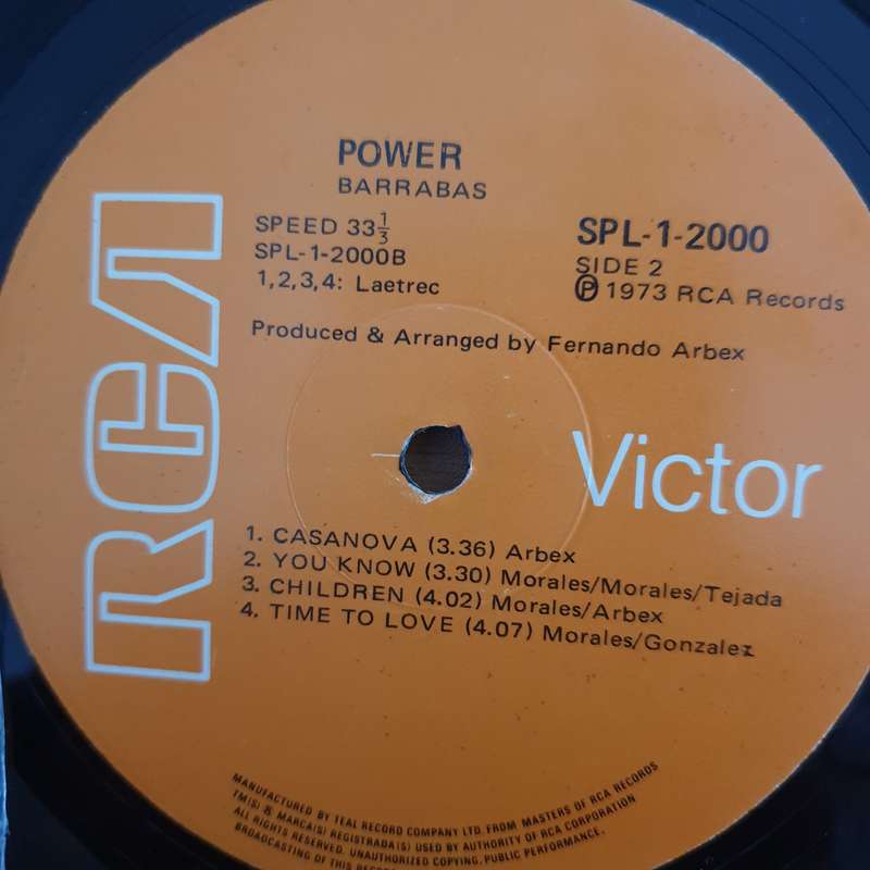 Barrabas  Power - Vinyl LP Record (VG+) (D)