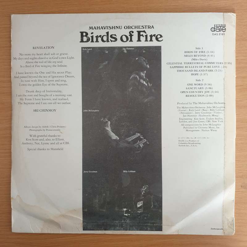 Mahavishnu Orchestra - Birds of Fire - Vinyl LP Record (VG)