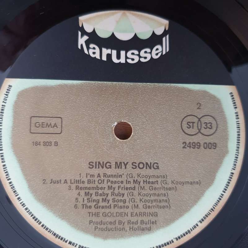 Golden Earring  Sing My Song (Germany) - Vinyl LP Record (VG)