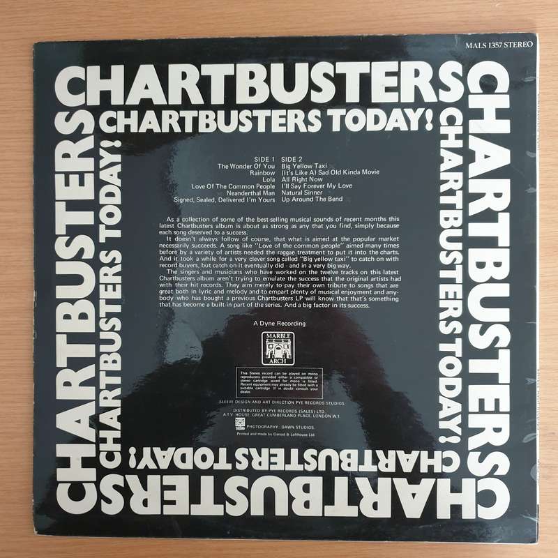 Chartbusters Today  Vinyl LP Record (VG+)