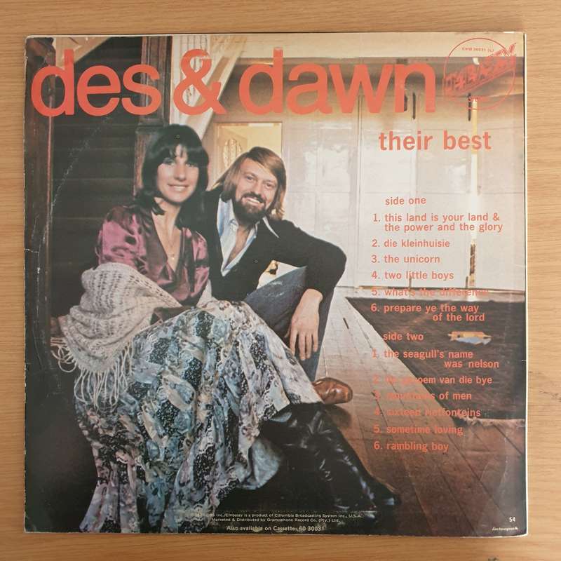 Des & Dawn  Their Best  -  Vinyl LP Record (VG+)