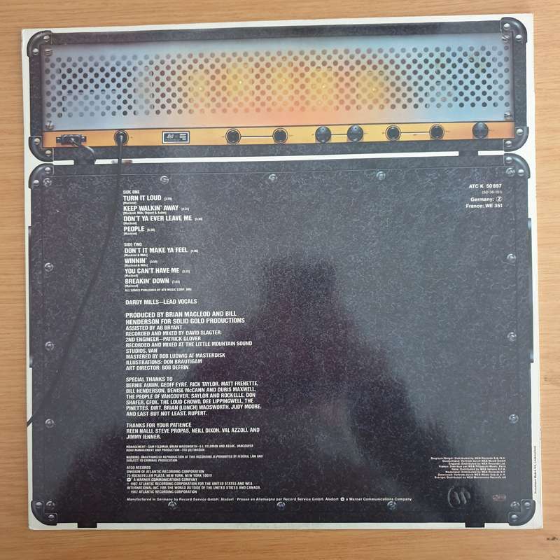Headpins  Turn It Loud -  Vinyl LP Record (VG+)