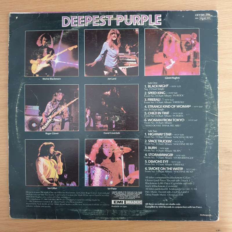 Deep Purple  Deepest Purple - Vinyl LP Record (VG)