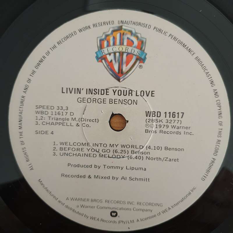 George Benson - Livin' Inside Your Love - Vinyl LP Record (VG)