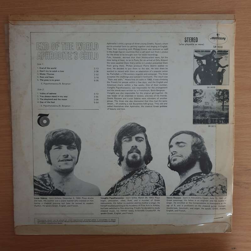 Aphrodite's Child  End Of The World (Rain & Tears) - Vinyl LP Record (VG)