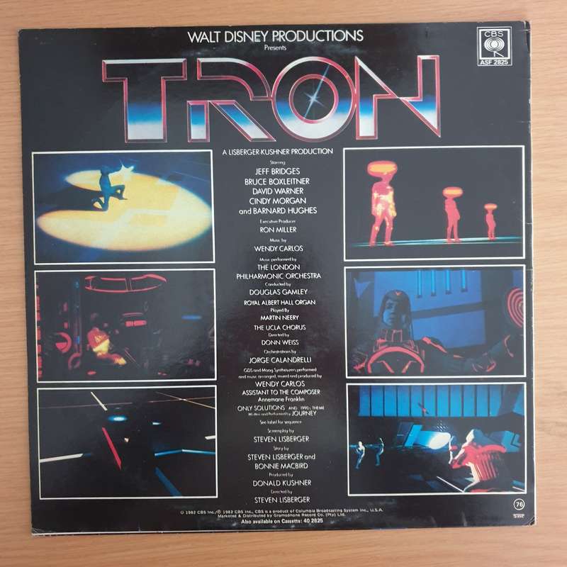 Tron (Original Motion Picture Soundtrack) -  Wendy Carlos  Vinyl LP Record (VG+)