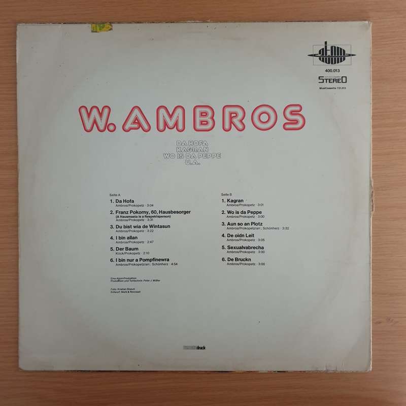 W. Ambros  W. Ambros  Vinyl LP Record (VG+)