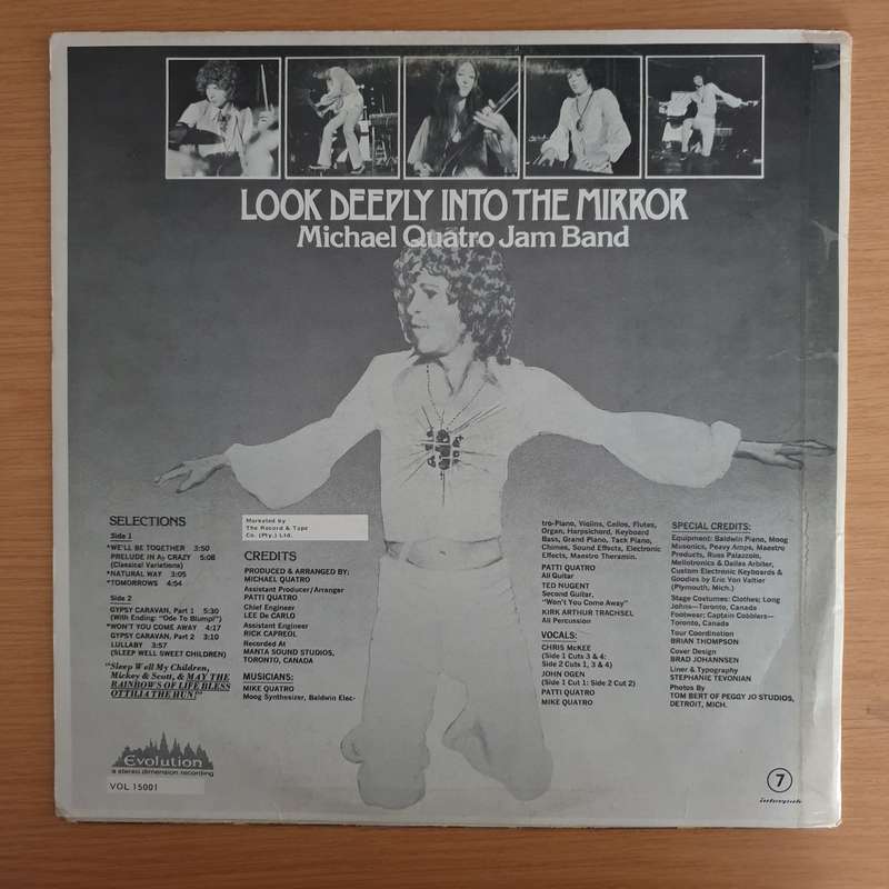 Michael Quatro Jam Band  Look Deeply Into The Mirror - Vinyl LP Record (VG+)