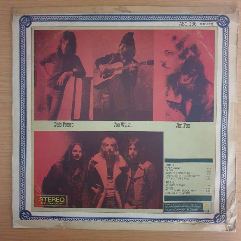 James Gang  Thirds  Vinyl LP Record (VG+)