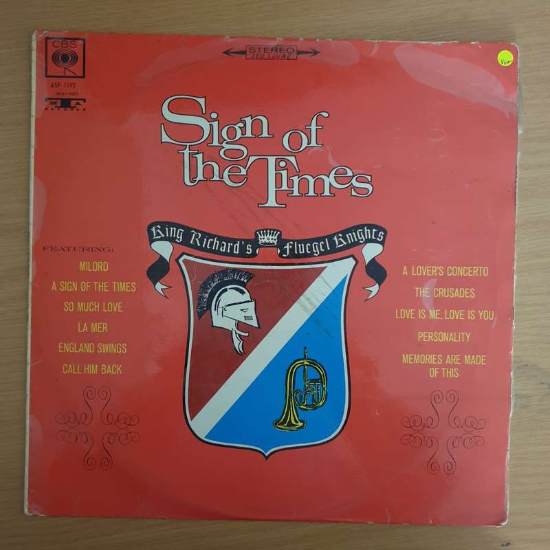 Sign of the Times - King Richard's Fleugel Knights - Bob Thompson  Vinyl LP Record (VG+)
