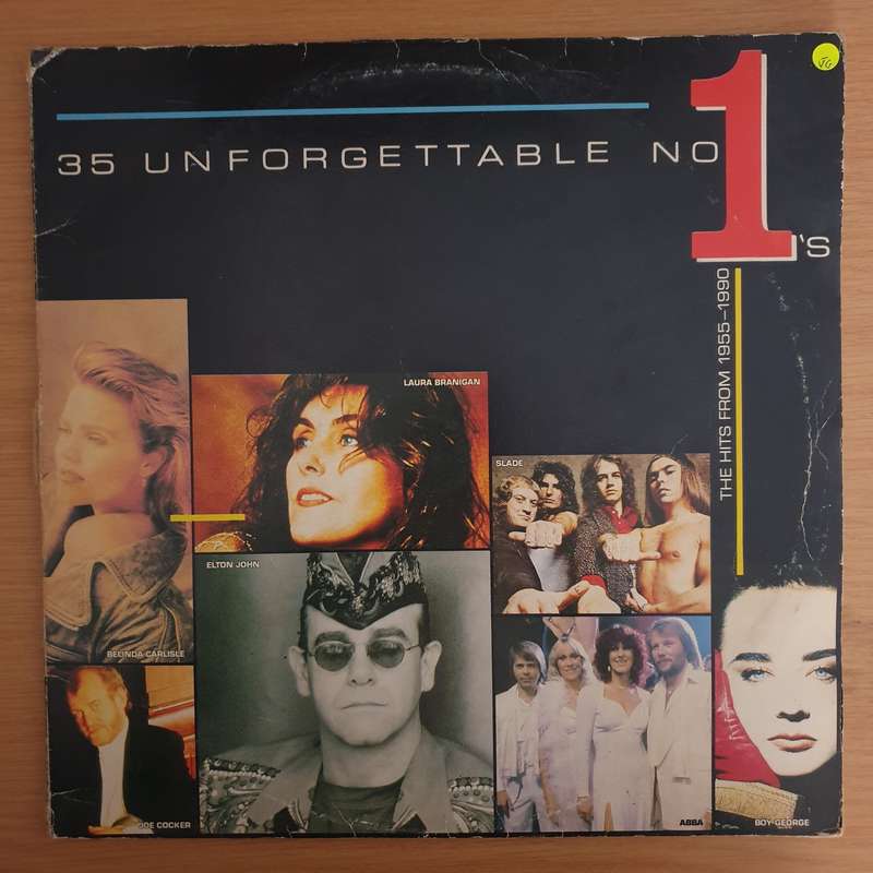 35 Unforgettable No 1's - Double Vinyl LP Record  (VG-)