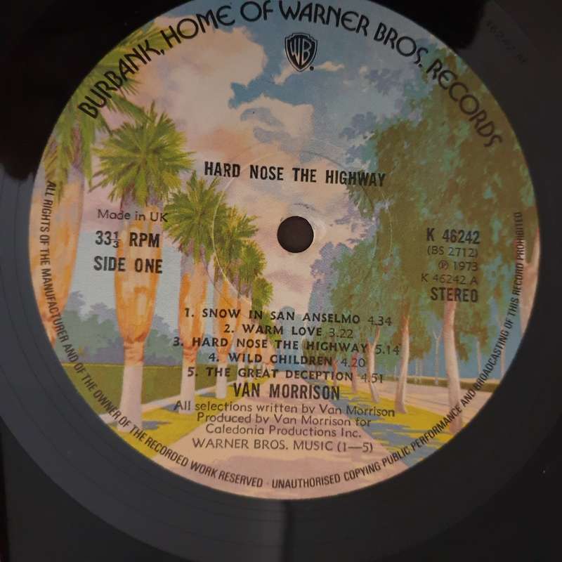 Van Morrison  Hard Nose The Highway (UK) - Vinyl LP Record  (VG-)