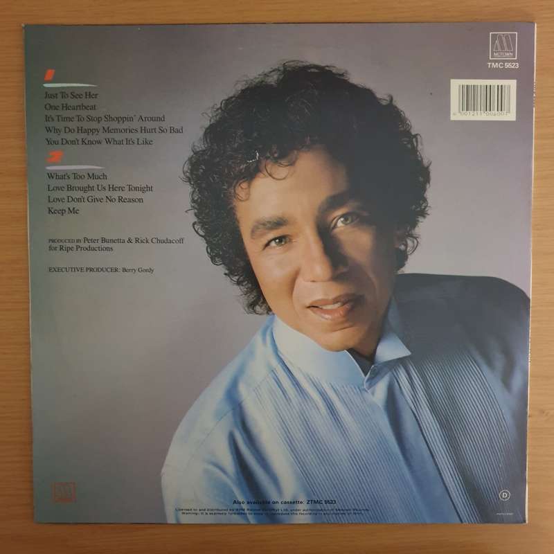 Smokey Robinson  One Heartbeat   Vinyl LP Record (VG+)