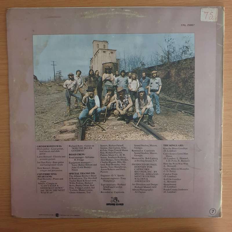 Grinderswitch  Honest To Goodness   Vinyl LP Record (VG+)